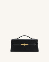 Lena Metal Rope Knot Top Handle Bag - Black