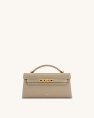 Noor Top Handle Bag - Taupe Brown