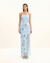Orchid Embroidered Dress - Light Blue
