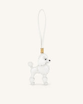 Poodle Bag Charm - White