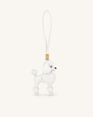 Poodle Bag Charm - White