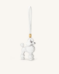 Poodle Bag Charm - White