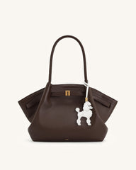 Poodle Bag Charm - White
