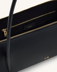 Nova Minimalist Shoulder Bag - Jet Black