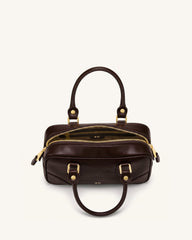 Odette Boston Top Handle Bag - Dark Brown