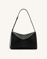Isolde Flap Shoulder Bag - Black