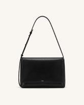 Isolde Flap Shoulder Bag - Black