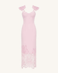 Orchid Embroidered Corset Dress - Dusty Rose