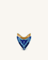 Paisley Crystal Butterfly Clutch - Blue