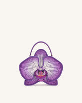 Flora Orchid Shaped Top Handle Bag - Purple