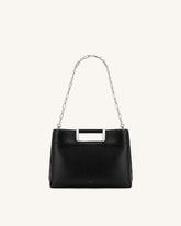Elodie Chain Handle Top Handle Bag - Black