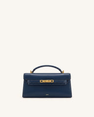 Noor Top Handle Bag - Navy Blue