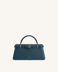 Elena Classic Top Handle Bag - Navy
