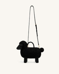 Luna Sheep Top Handle Bag - Black