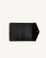 Celeste Woven Textured Envelope Wallet - Black