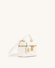Cleo Box Shape Top Handle Bag - Off-white