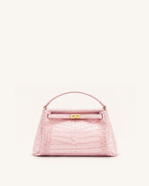 Carmen Top Handle Bag - Pink Croc