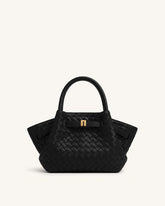 Hana Mini Weave Tote Bag - Black