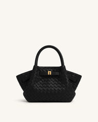 Hana Mini Weave Tote Bag - Black