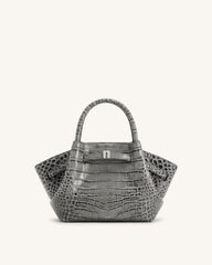 Hana Mini Tote Bag - Grey Croc