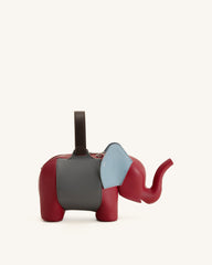 Claire Elephant Shaped Handbag - Red/Dark Gray