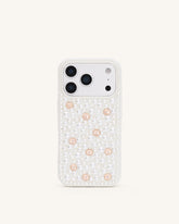 Pearl Embellished Phone Case - White