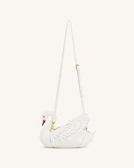 Alani Swan Shaped Crossbody Bag - White