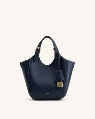 Ines Padlock Tote Bag - Navy