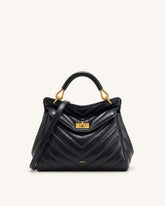 Lucia Classic Top Handle Bag - Jet Black