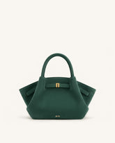 Hana Mini Faux Suede Tote Bag - Forest Green