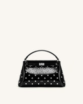 Carmen Studded Top Handle Bag - Ink Black