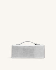 Celeste Envelope Top Handle Bag - Silver Lizard Texture