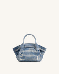 Hana Mini Denim Tote Bag - Blue