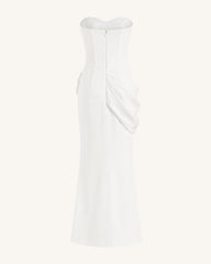 Orchid Embellished Corset Maxi Dress - White