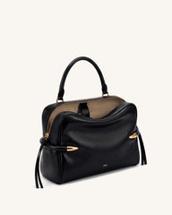 Callie Tusk Detail Shoulder Bag - Black