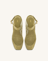 Genesis Heeled Sandals - Olive Green