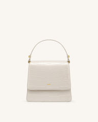 FAE Top Handle Crossbody - Ivory Croc