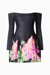 Azelie Off The Shoulder Mini Dress in Black