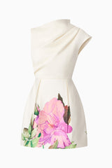 Azelie Asymmetrical Mini Dress in White