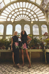 Azelie Asymmetrical Gown in Black