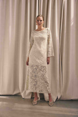 CURAAE Valentine Long Sleeve Maxi Dress in Beige