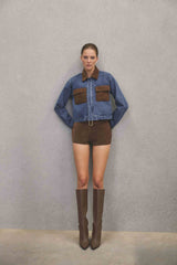 CURAAE Rhea Denim Jacket & Skirt Set
