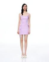 Mirabelle 3D Floral Mini Dress - Purple