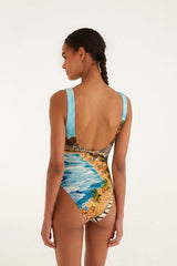Multicolor Copacabana Beach One Piece