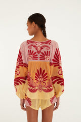 Soft Yellow Arabesc Blouse