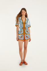 Off-White Flora Tile Blouse