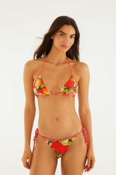 Red Fruits Rope Ties Bikini Bottom