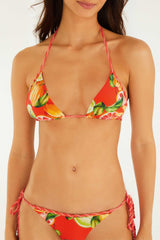 Red Fruits Rope Ties Bikini Bottom