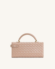 Keyla Weave Texture Top Handle Bag - Pink