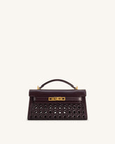 Noor Top Handle Bag - Dark Red